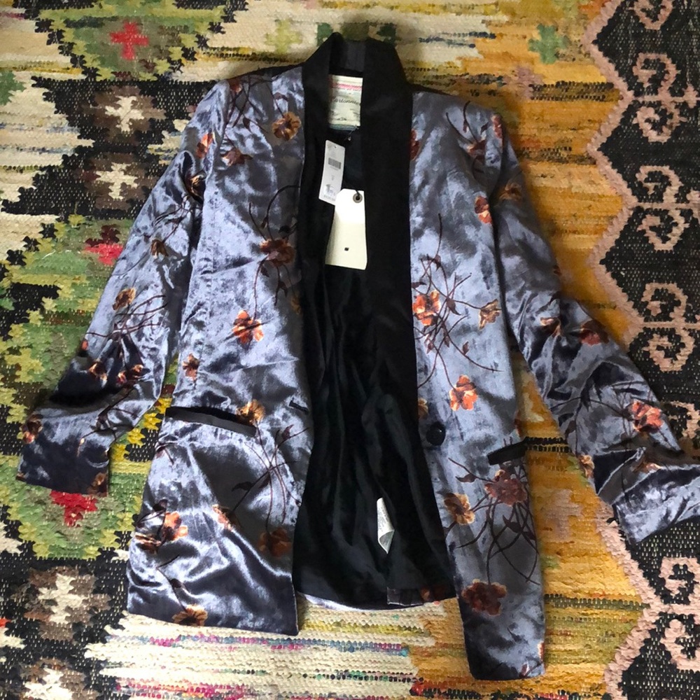 Anthropologie velvet blazer